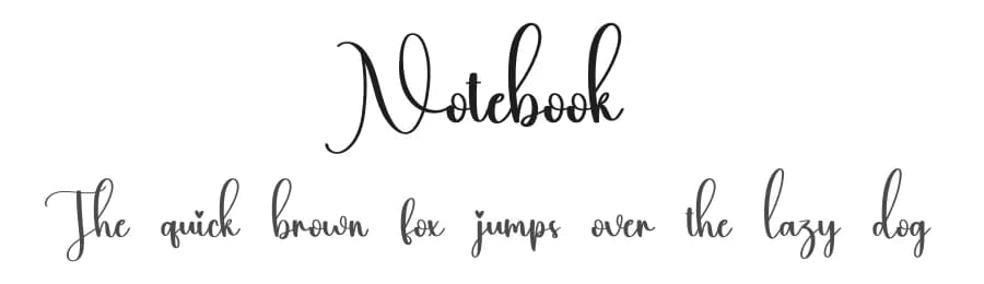 Notebook by Scratchones — Script Handwritten Font