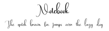 Notebook by Scratchones — Script Handwritten Font — thumbnail 1