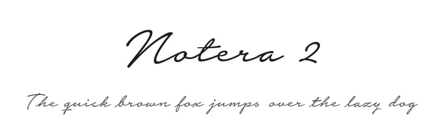 Notera 2 by Måns Grebäck — Script Handwritten Font
