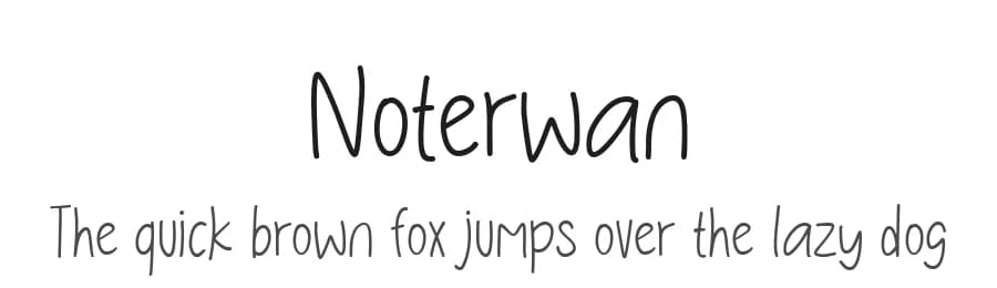 Noterwan by Tera Asset Garage — Script Handwritten Font