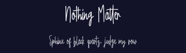 Nothing Matter by Prioritype Co — Script Handwritten Font — thumbnail 2