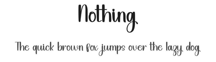 Nothing by Inermedia Studio — Script Handwritten Font