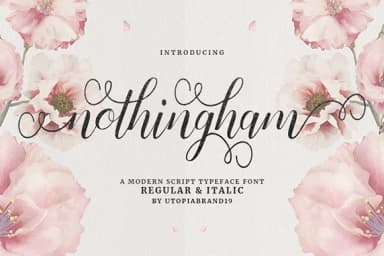 Nothingham Script Font by utopiabrand19 — Script Handwritten Font — thumbnail 1