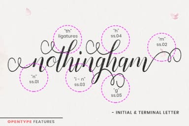 Nothingham Script Font by utopiabrand19 — Script Handwritten Font — thumbnail 4