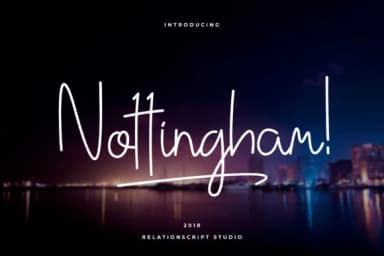 Nottingham Script Font by relationscript12 — Script Handwritten Font — thumbnail 1