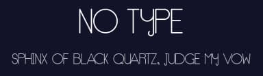 No Type by Renato Forster — Sans Serif Font — thumbnail 2