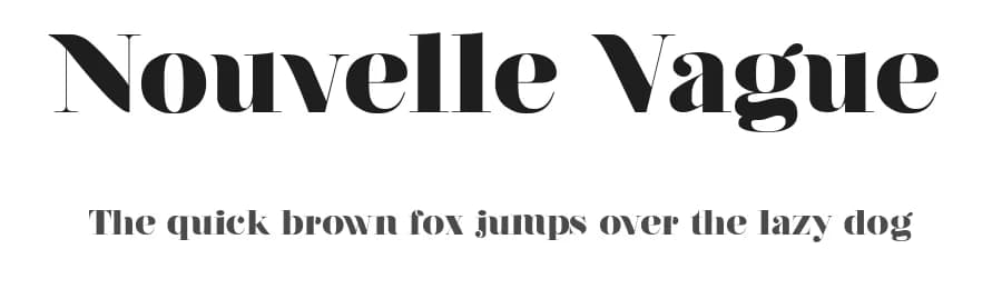 Nouvelle Vague by Dirk Schuster — Serif Font