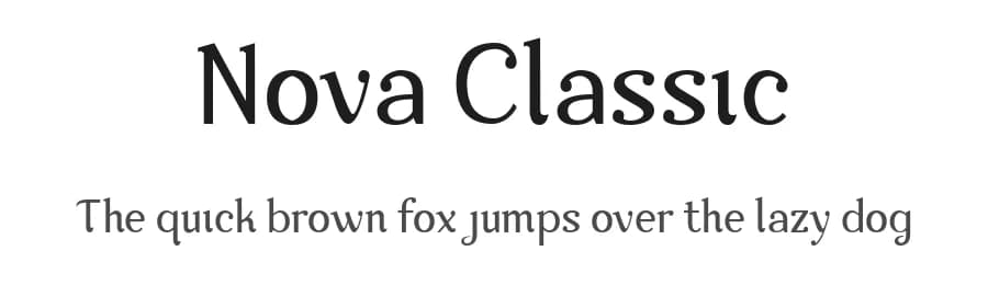 Nova Classic by Parker Creative — Sans Serif Font