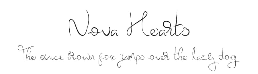 Nova Hearts by Zansari — Script Handwritten Font — preview 1