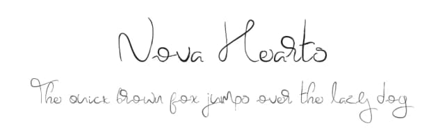 Nova Hearts by Zansari — Script Handwritten Font