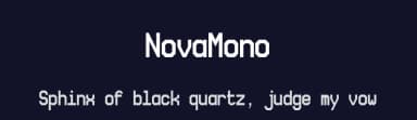 NovaMono by fontcollector — Sans Serif Font — thumbnail 2