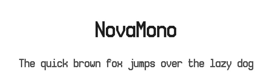 NovaMono by fontcollector — Sans Serif Font