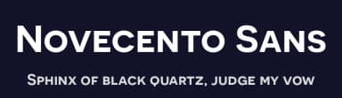 Novecento Sans by Synthview Type Design — Sans Serif Font — thumbnail 2