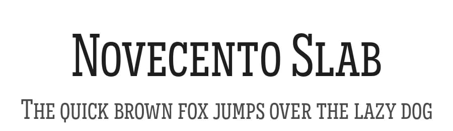 Novecento Slab by Synthview Type Design — Serif Font