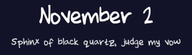 November 2 by November Clark — Script Handwritten Font — thumbnail 2