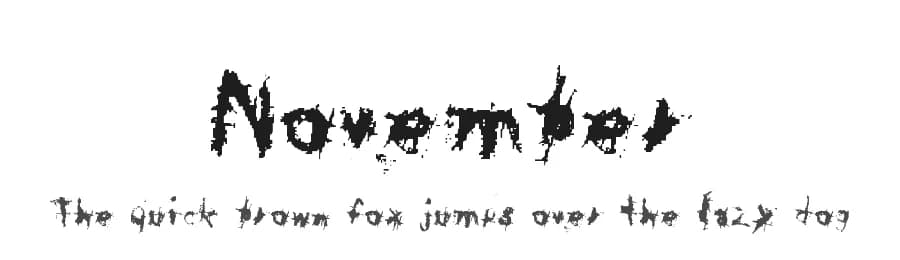 November by uZiMweB — Script Handwritten Font