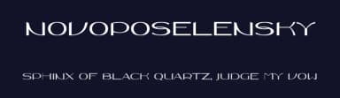 Novoposelensky by Sasha Pavljenko — Sans Serif Font — thumbnail 2