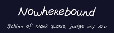 Nowherebound by Raquel Tavares — Script Handwritten Font — thumbnail 2