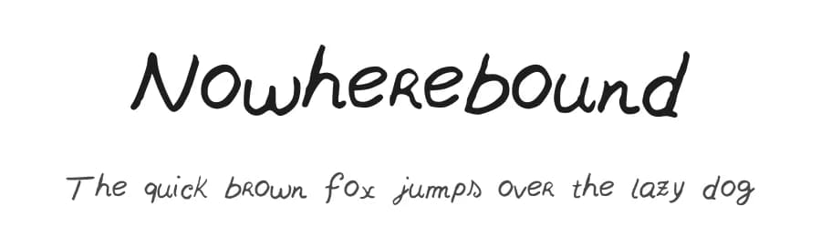 Nowherebound by Raquel Tavares — Script Handwritten Font