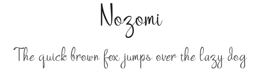 Nozomi by Jprint Studio — Script Handwritten Font