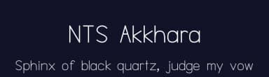 NTS Akkhara by Seksan Neramitthanasombat — Sans Serif Font — thumbnail 2