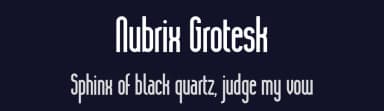 Nubrix Grotesk by Daniel Ensor — Sans Serif Font — thumbnail 2