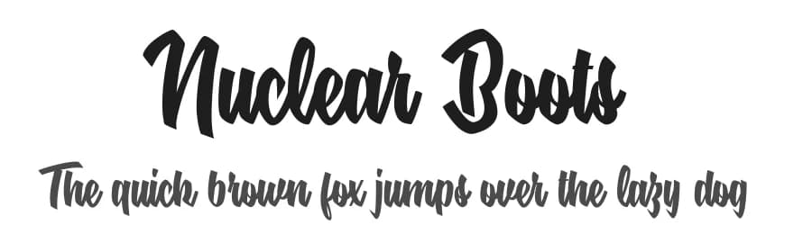 Nuclear Boots by Billy Argel Fonts ® — Script Handwritten Font