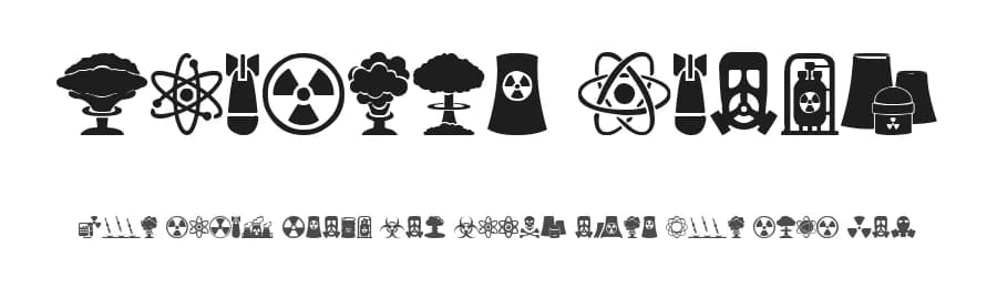 Nuclear Icons by Woodcutter — Dingbats Font