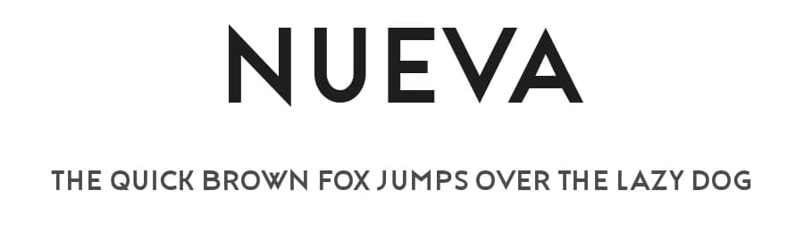 Nueva by Vladimir Nikolic — Sans Serif Font