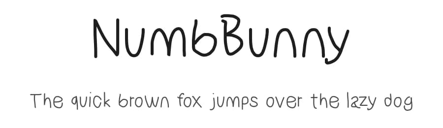 NumbBunny by KineticPlasma Fonts — Script Handwritten Font
