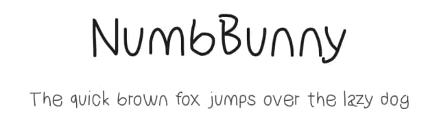 NumbBunny by KineticPlasma Fonts — Script Handwritten Font