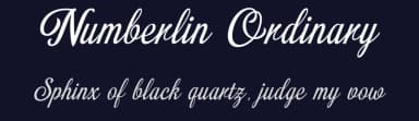 Numberlin Ordinary by Graphicxell — Script Handwritten Font — thumbnail 2