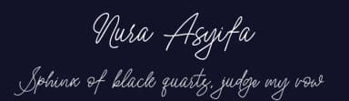 Nura Asyifa by Khurasan — Script Handwritten Font — thumbnail 2