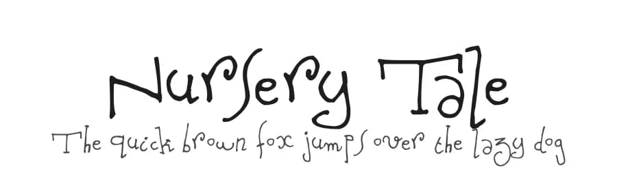 Nursery Tale by imagex — Script Handwritten Font