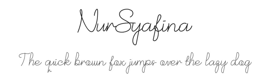 NurSyafina by Typemacz Studio — Script Handwritten Font