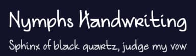 Nymphs Handwriting by Lauren Thompson — Script Handwritten Font — thumbnail 2