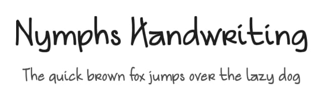 Nymphs Handwriting by Lauren Thompson — Script Handwritten Font