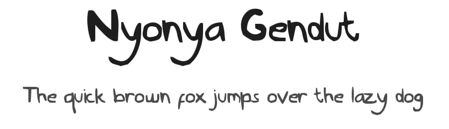 Nyonya Gendut by Adien Gunarta — Script Handwritten Font