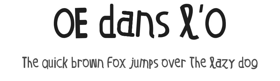 OE dans l'O by paintblack — Script Handwritten Font