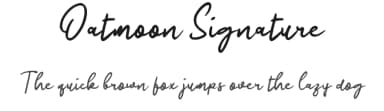 Oatmoon Signature by wepfont.com — Script Handwritten Font — thumbnail 1