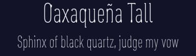 Oaxaqueña Tall by deFharo — Sans Serif Font — thumbnail 2