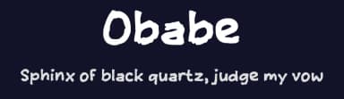 Obabe by wepfont.com — Script Handwritten Font — thumbnail 2