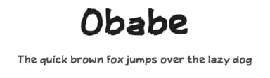 Obabe by wepfont.com — Script Handwritten Font — thumbnail 1