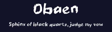 Obaen by wepfont.com — Script Handwritten Font — thumbnail 2