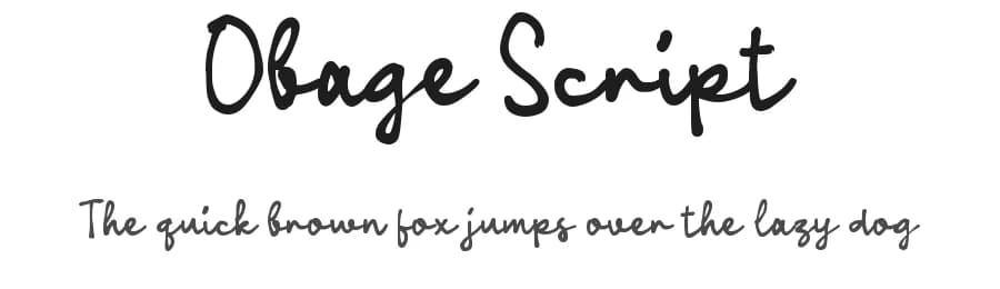 Obage Script by wepfont.com — Script Handwritten Font