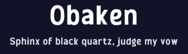 Obaken by wepfont.com — Sans Serif Font — thumbnail 2