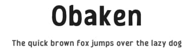 Obaken by wepfont.com — Sans Serif Font — thumbnail 1