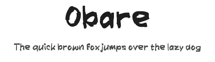 Obare by wepfont.com — Script Handwritten Font