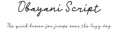 Obayani Script by wepfont.com — Script Handwritten Font — thumbnail 1