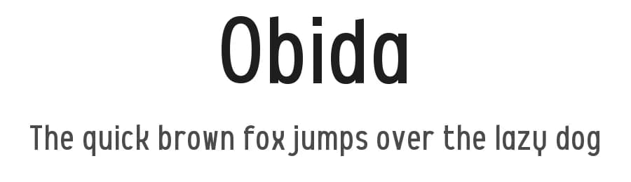 Obida by wepfont.com — Sans Serif Font